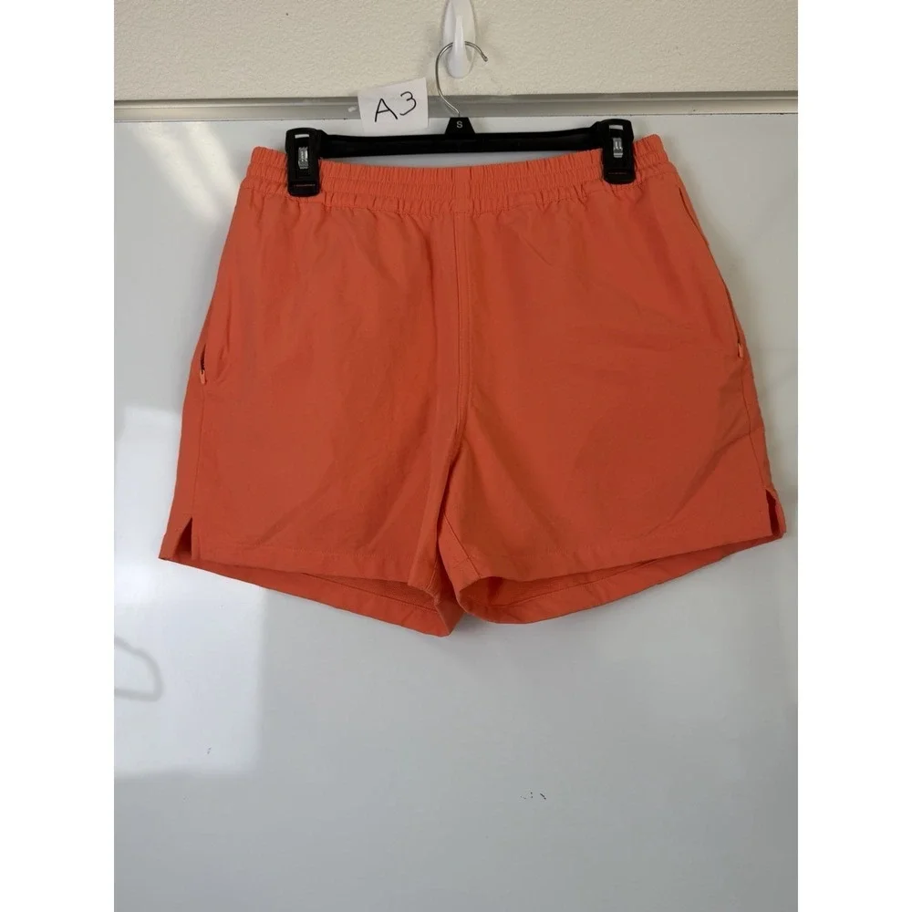 Outdoor Voices Shorts Men M Orange Athletic Drawstring Stretch Pockets Stretch